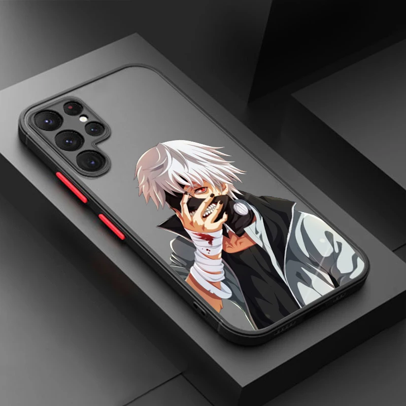 Токийский Гуль Kaneki Ken Samsung A72 A54 A53 A52S A34 A32 A33 A24 A23 A22S A02 Lite Матовый Прозрачный чехол для телефона