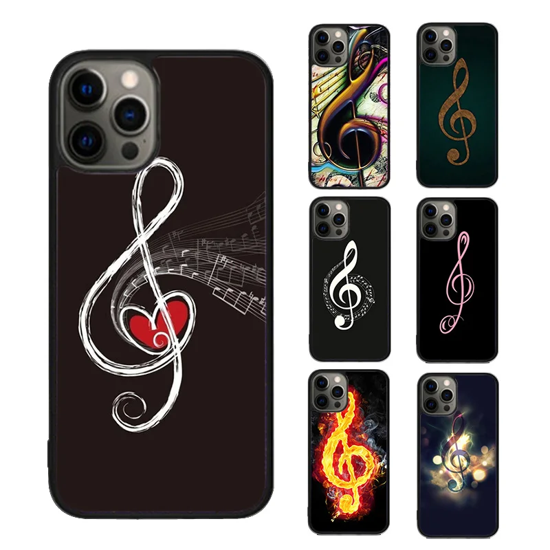 Treble Clef Music Note Phone Case cover For iPhone SE2020 15 16 14 13 Pro Max Coque 12 11 Pro Max For Apple 8 PLUS 7 fundas