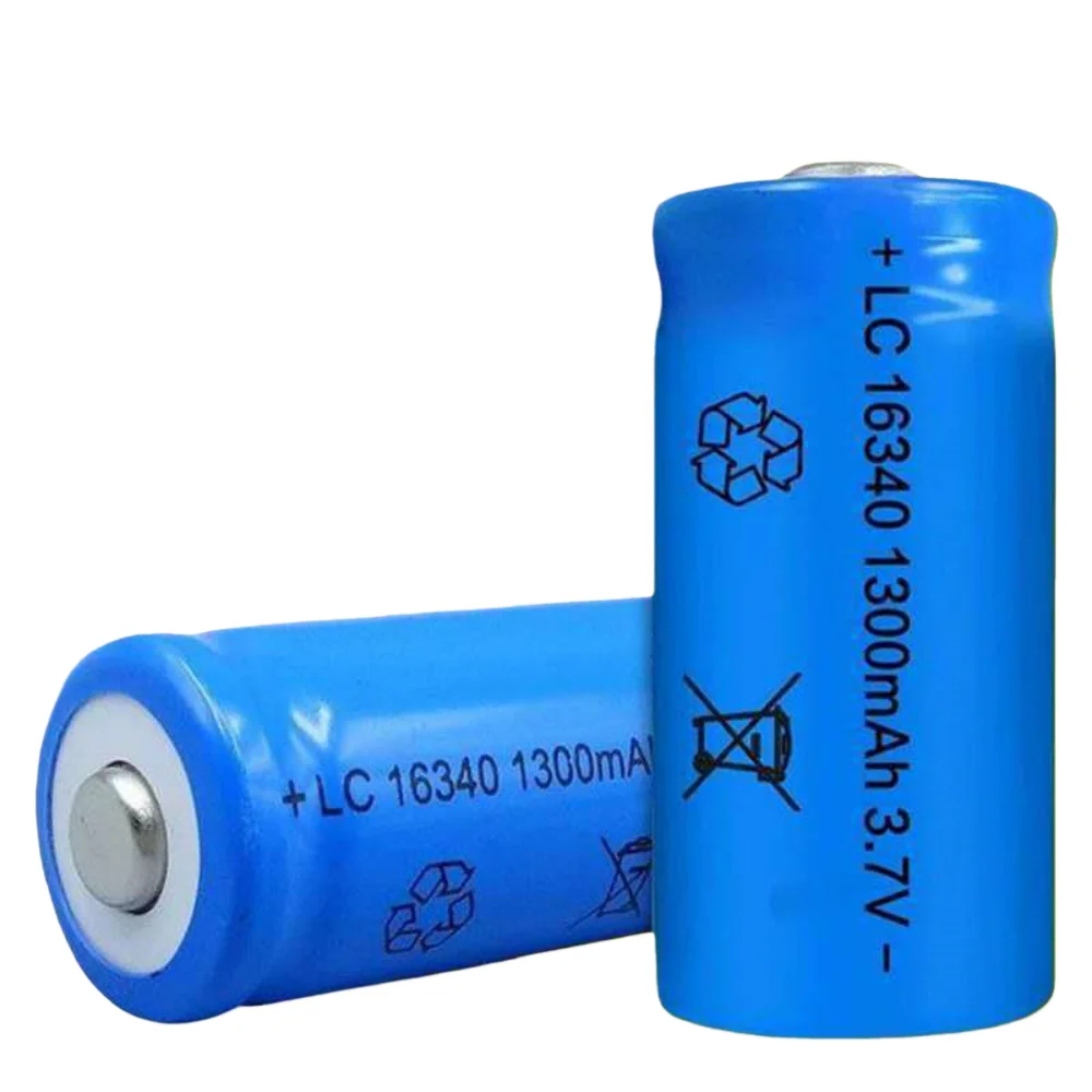 2-20PCS 3.7V 1300mAh 16340 CR123A Li-ion Rechargeable Batteries and For LED Flashlight Laser Pen For 16340 CR123A Battery