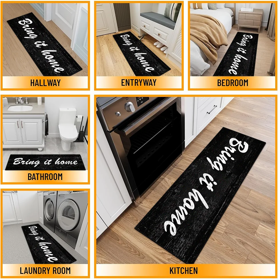 Long Strip Runner Carpet Corridor Kitchen Entrance Bedroom Area Rugs Anti Slip Washable Living Room Aisle Floor Mat Customizable