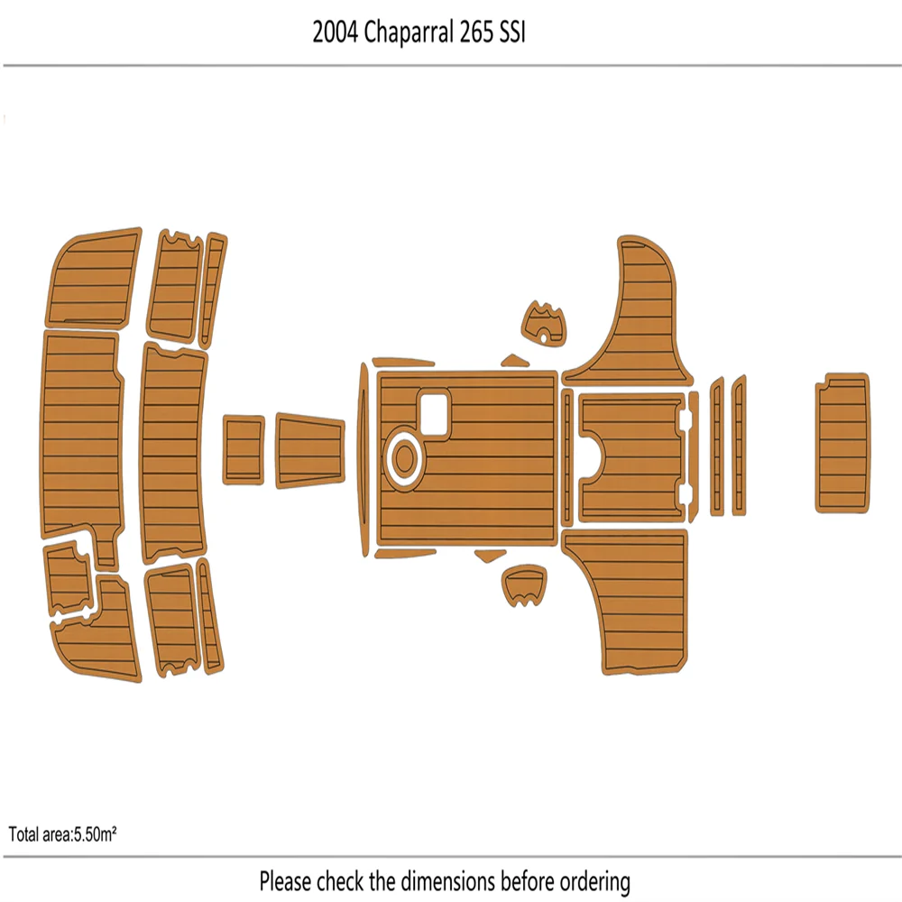 

2001-2006 Chaparral 265 SSI Платформа для плавания в кабине, пол из пенопласта EVA 1/4 дюйма, 6 мм