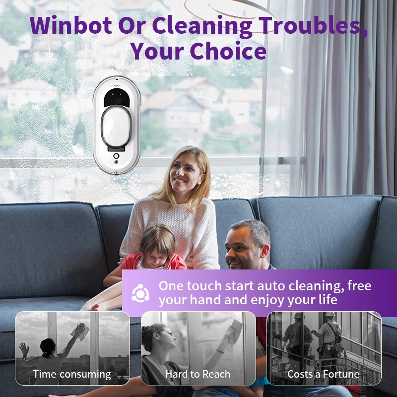 Window Robot Vacuum Cleaner Cleaning Electric Glass Remote Control Machine