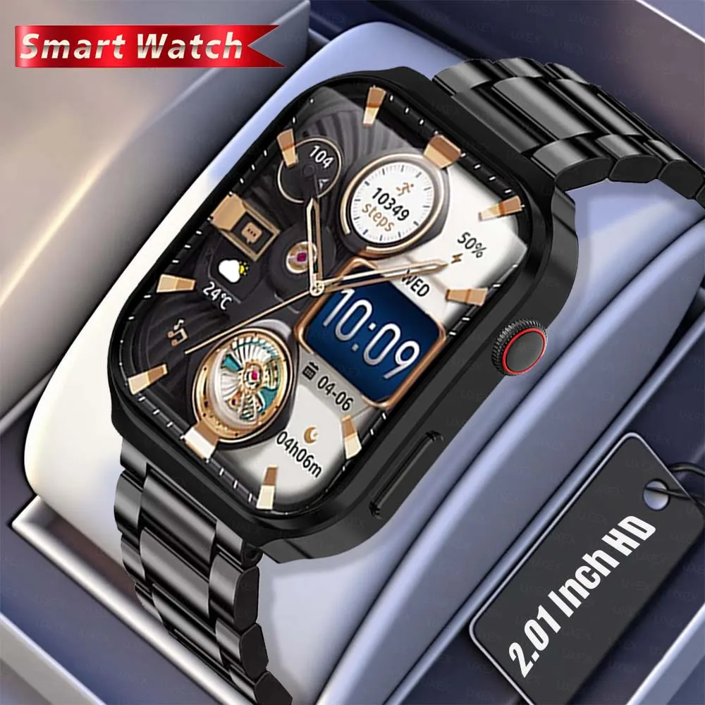 

Новые смарт-часы 2026 года для мужчин и женщин: 2,01-дюймовый сенсорный экран, секундомер, калькулятор, Bluetooth-звонки, игры, спортивные функции, многофункциональные