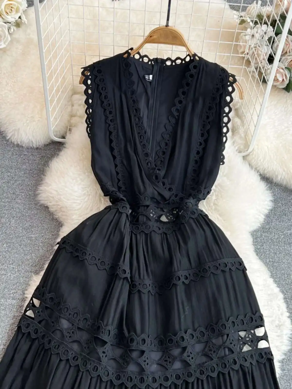 JAMERARY Designer New Summer Holiday White Embroidery Cotton Long Dress Women Sleeveless Midi Prom Evening Dresses Party Robe