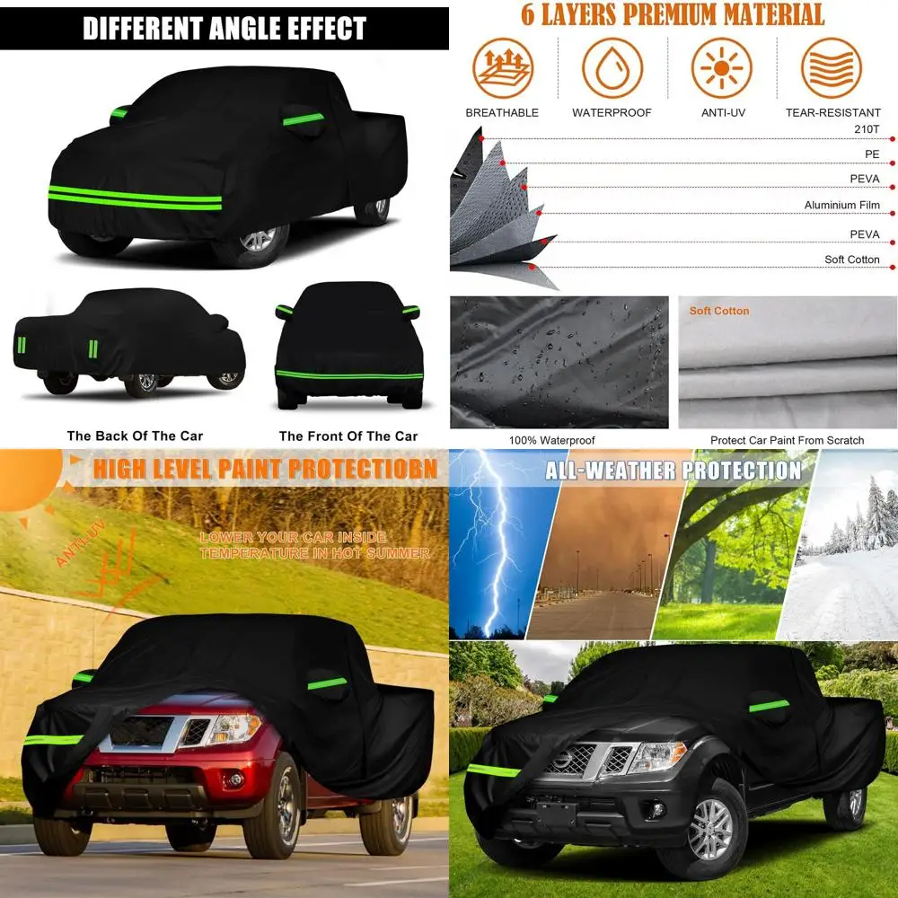

Всепогодный 6-слойный водонепроницаемый чехол для грузовика Nissan Frontier Crew Cab с дверцей на молнии