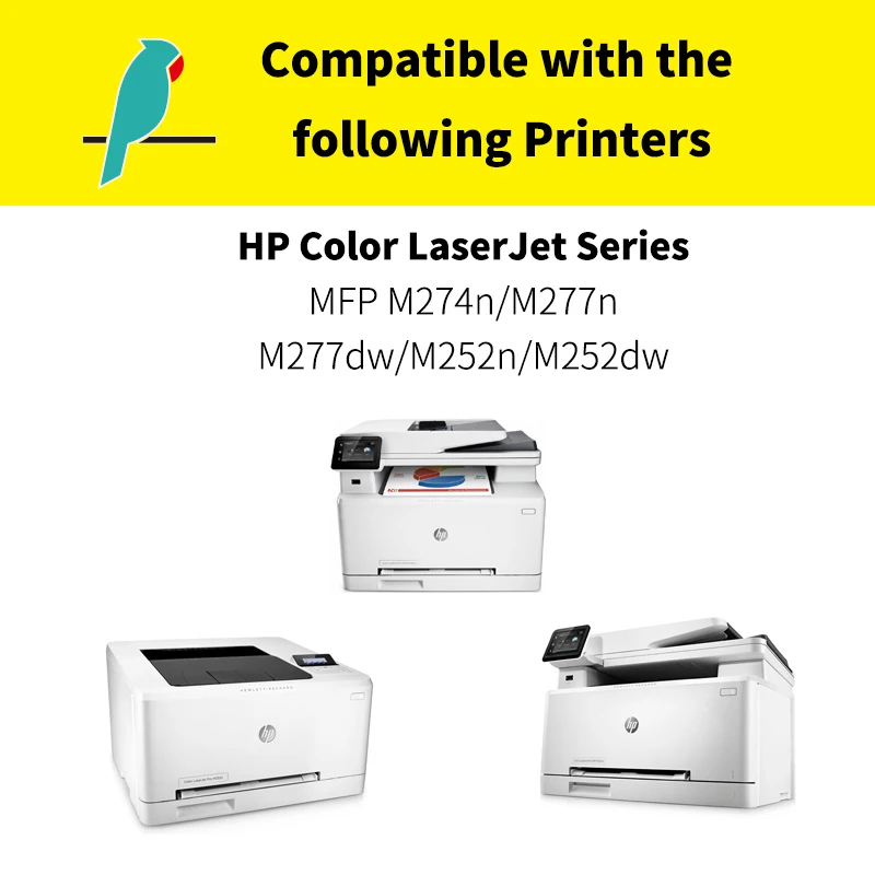 Imagem -04 - Substituição Compatível para hp Color Pro Impressora Bcmy Conjunto Cf400a Mfp M274n M277n M277dw M252n M252dw 4-pack