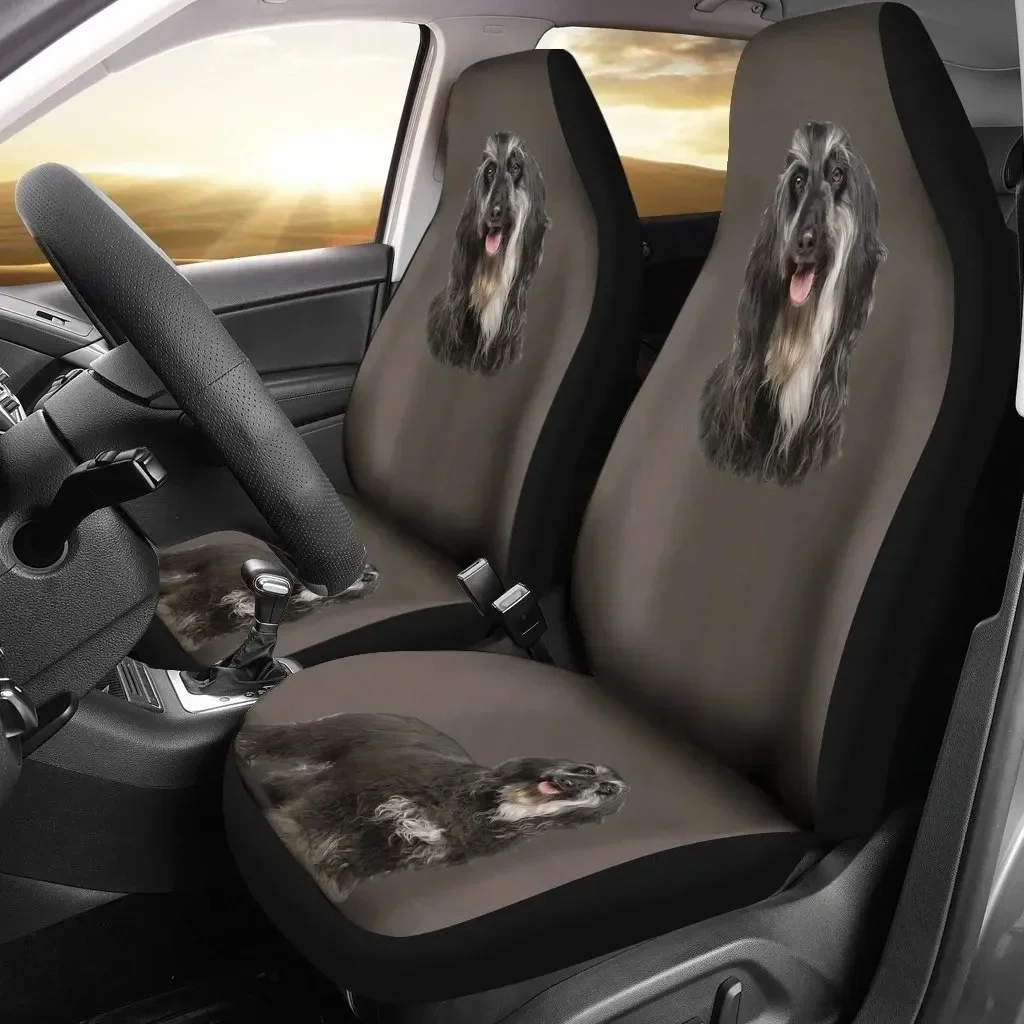 Cute Face Of Dog Printed Car Seat Covers