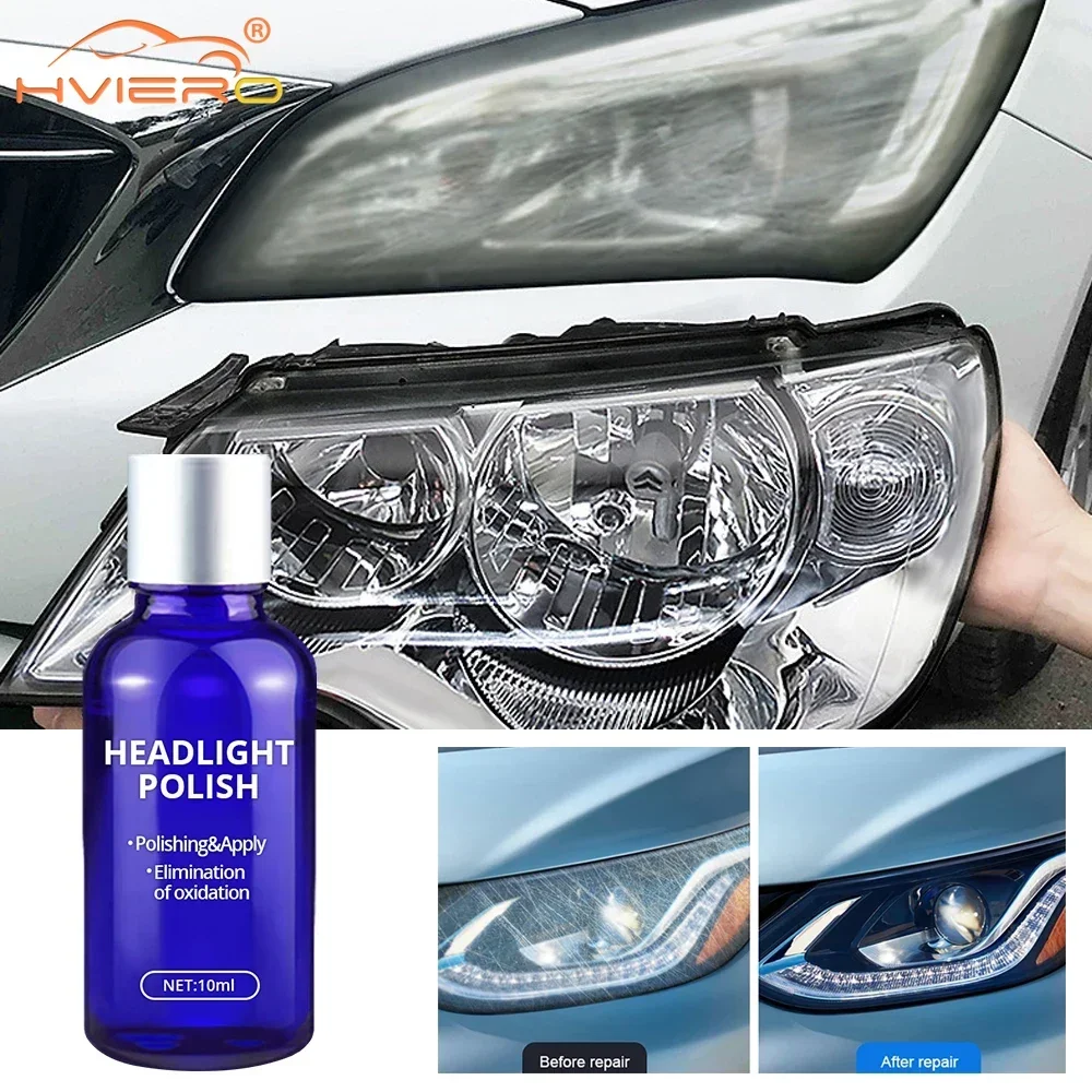 1set 30ml Car Headlight Repair Coating Oxidation Rearview Anti-scratch Paint Cleaner Headlamp Assembly Auto Care Tools Cleaning