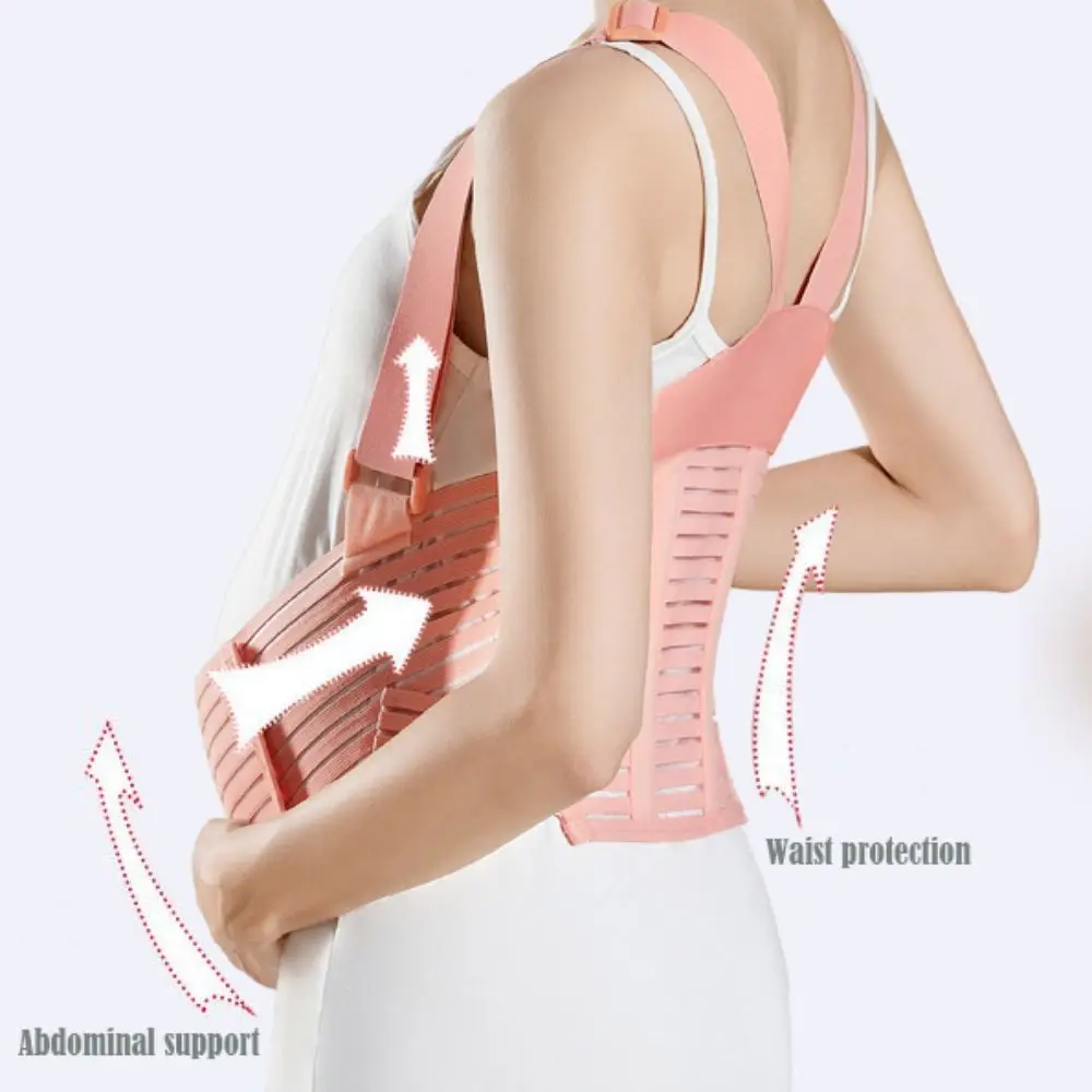 Adjustable Prenatal Support Belt with Shoulder Ultra-thin Maternity Belly Bands Breathable Pregnancy Abdominal Binder