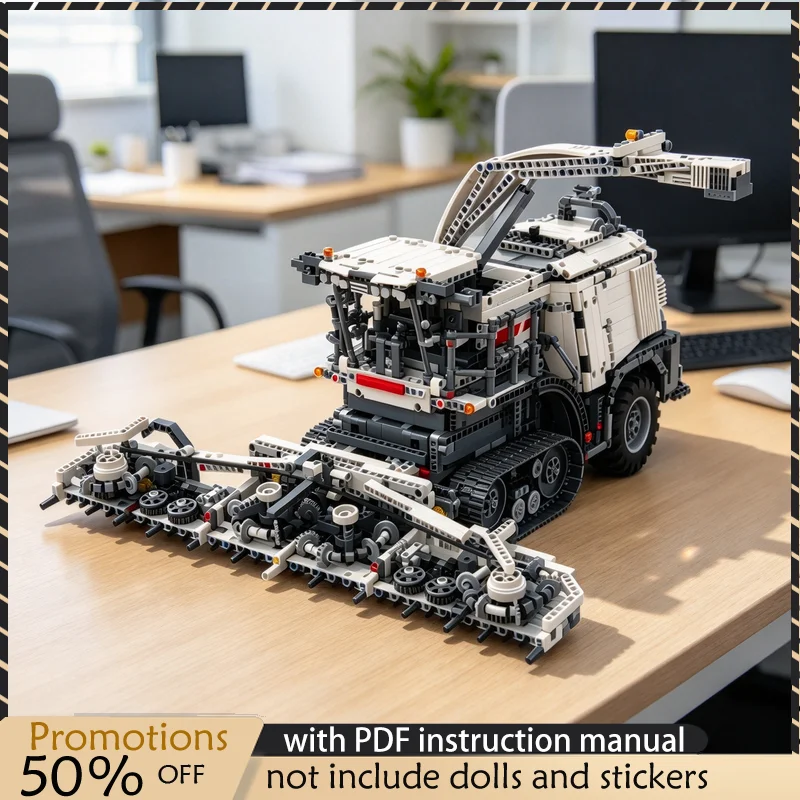 3456PCS MOC Large Farm Forage Harvester Farm Machinery Model Building Blocks DIY Assembly Toy Adult Collector Desktop Gift