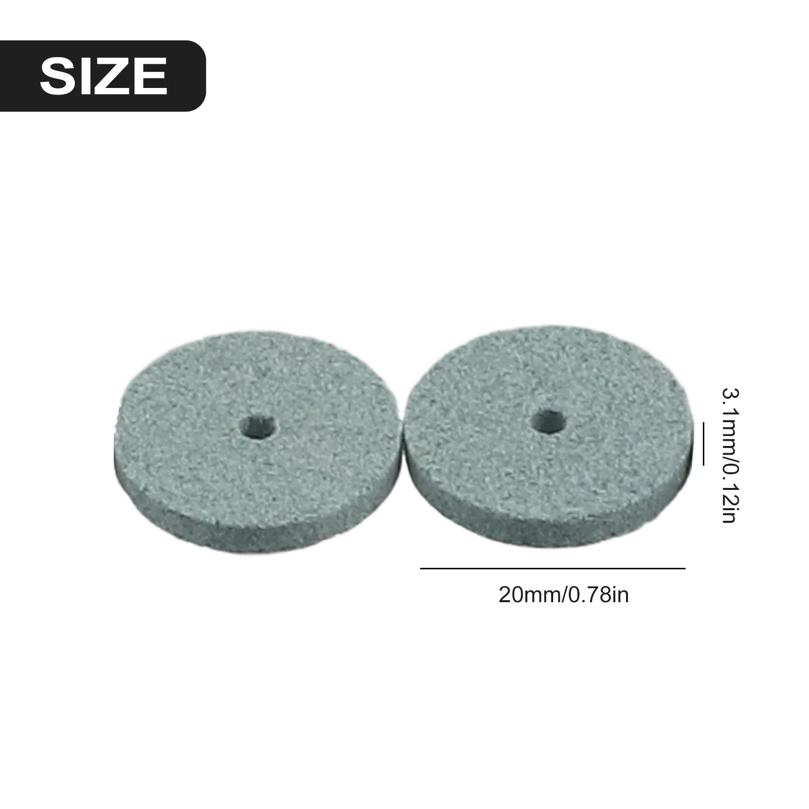 Práctico Mini taladro de alta calidad, almohadilla de herramienta de muela, pedernal de pulido para madera/Metal, 20 piezas de 3mm de espesor