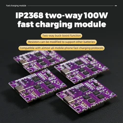 Módulo de carga rápida bidireccional IP2368 de 100w, interfaz Buck-Boost tipo c, 4S de batería de litio, placa de carga rápida de alta potencia