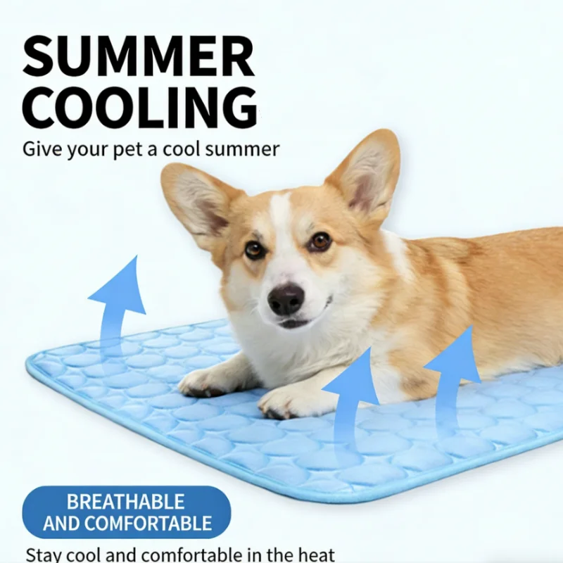 Extra Large Dog Cooling Mat, Summer Durable Ice Pad Blanket for Small Large Dogs Cats, Pet Cool Bed Sofa Accessory - view 3