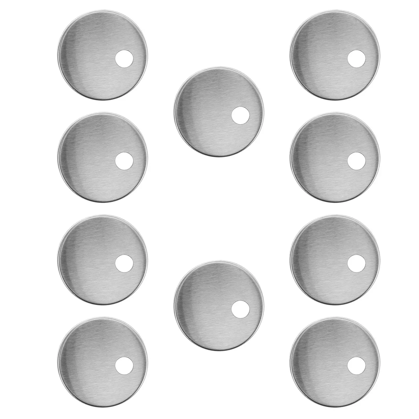 10Pcs Stainless Steel Toilet Bolt Covers 45Mm Round Seat Screws Caps Decorative Toilet Hardware Replacement Bathroom Repair