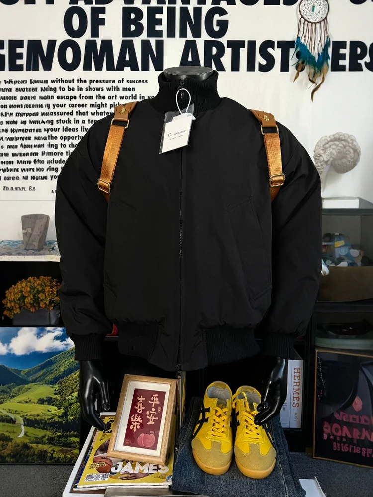 

Американский бомбер Sle Flight Jaet, хлопковая мужская зимняя футболка с хлопковой подкладкой и воротником-стойкой, защитная верхняя одежда на фей-подкладке