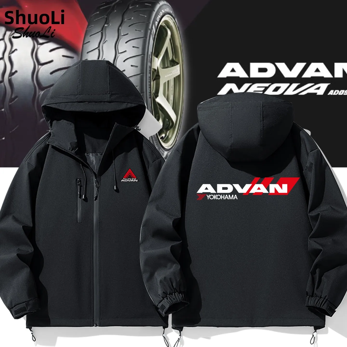 Funda Protectora para Tapacubos de Coche Advan AD08R, Chaqueta con Forro Polar YOKOHAMA AD09, Ropa Casual para Hombre