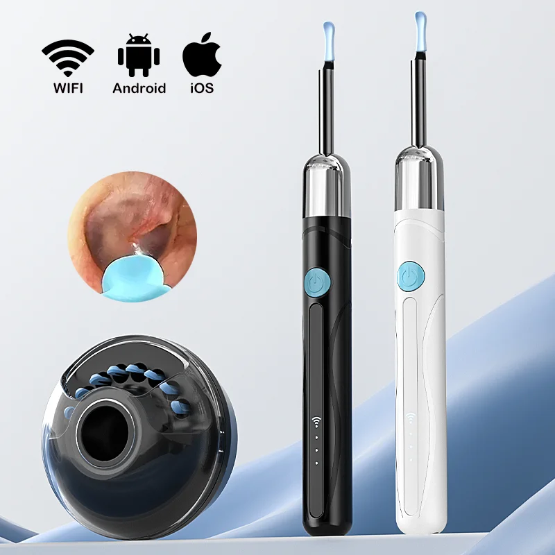 1080P Camera Visual Ear Pick with LEDs Video WIFI Wireless Ear Cleaning Endoscope Waterproof Ear Wax Cleaner Tool for iOS Androi