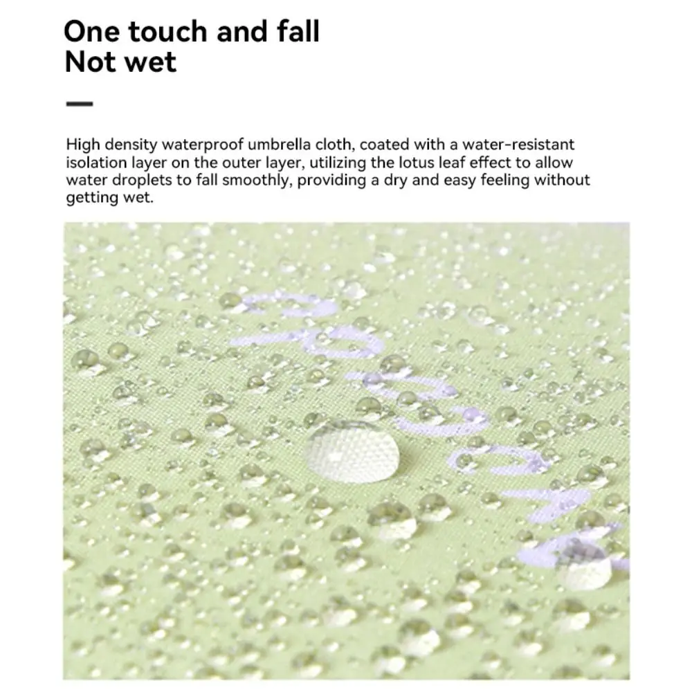 

Black Rubber Handle Fruit Print Umbrella Windproof Manual UV Protection Umbrella Small Lightweight Compact Folding Umbrella