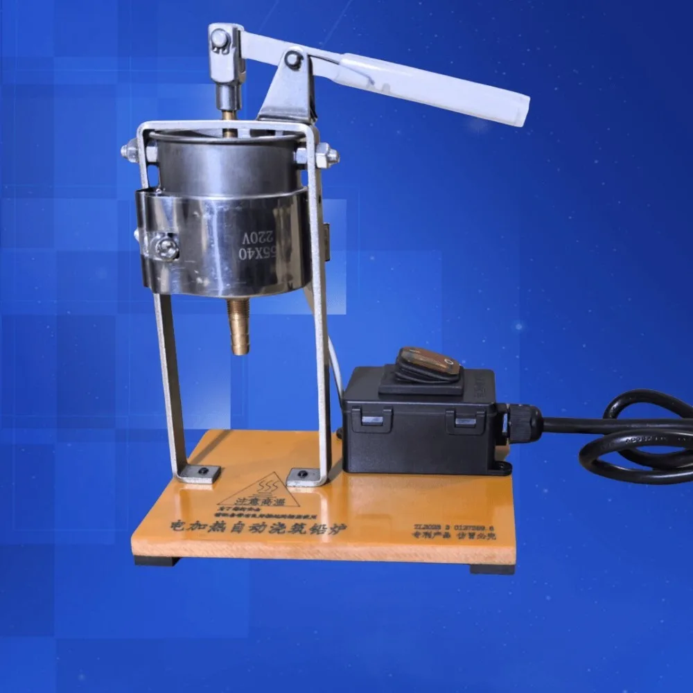 220V Lever‑Type Auto‑Feed Metal Melting Furnace, High‑Capacity Alloy Smelting Pot for Lure Sinker Casting, Metal Alloy Smelter