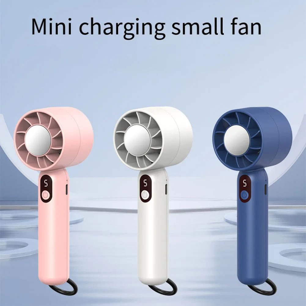 Mini ventilateur turbo rotatif portable, câble USB, bleu, moteur brossé, refroidissement, batterie de grande capacité, rose, petit ventilateur à air