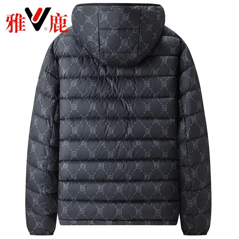 

Down jacket men's autumn and winter short 2025 new hooded couple's coat