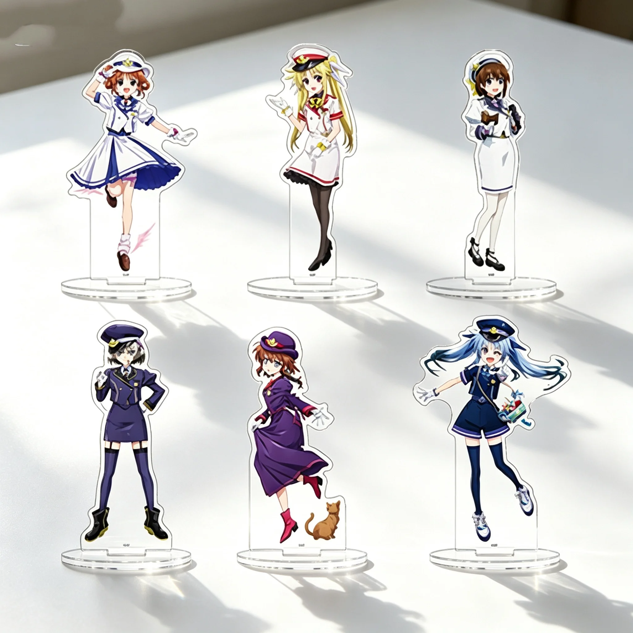 Anime Magical Girl Lyrical Nanoha Series Nanoha Takamachi Nanoha Station Staff Ver Acrylic Stand Model Plate Keychains