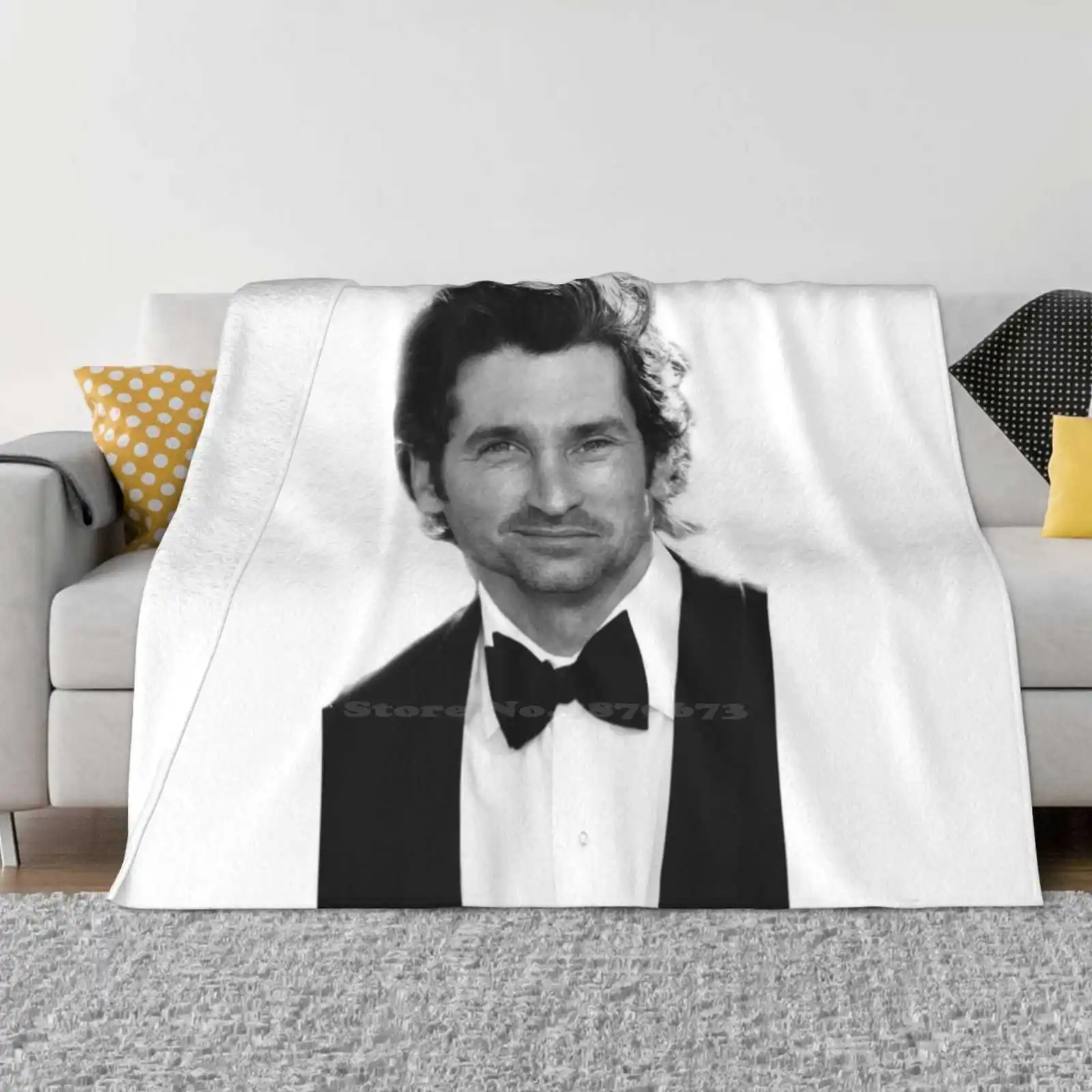 Patrick Dempsey Fashion Soft Warm Throw Blanket Patrick Dempsey Greys Anatomy Derek Shepherd Black And White