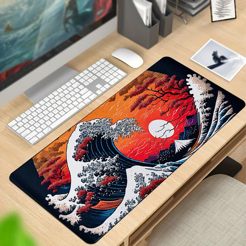 

Waves Sunset Mouse Pad Large Beautiful Landscape Game Table Mats XXL Computer Office Carpet Pads Notebook Gaming Long Desk Mat