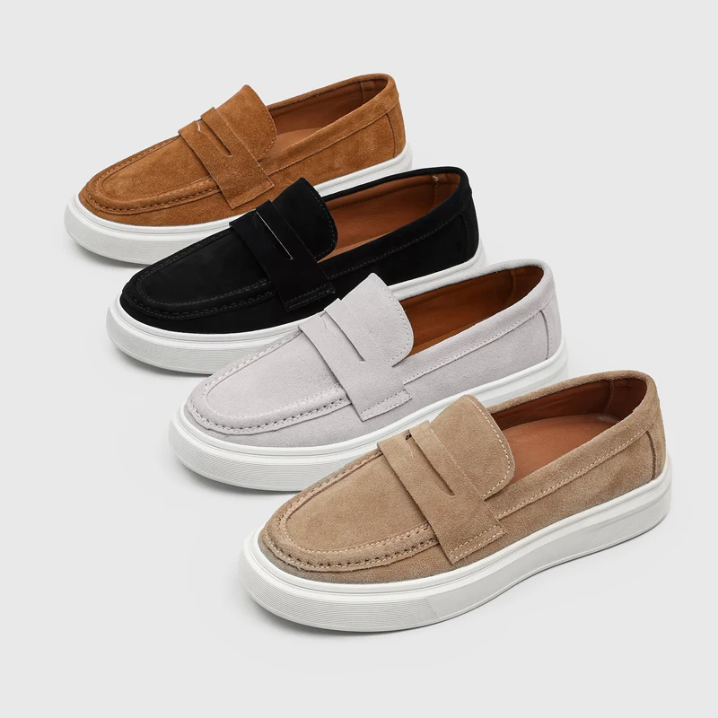 Men Vulcanized Shoes Anti Suede Brand Men Thick Bottom Wear resistant Sleeve Fashionable Versatile Casual Shoes Commuter Shoes