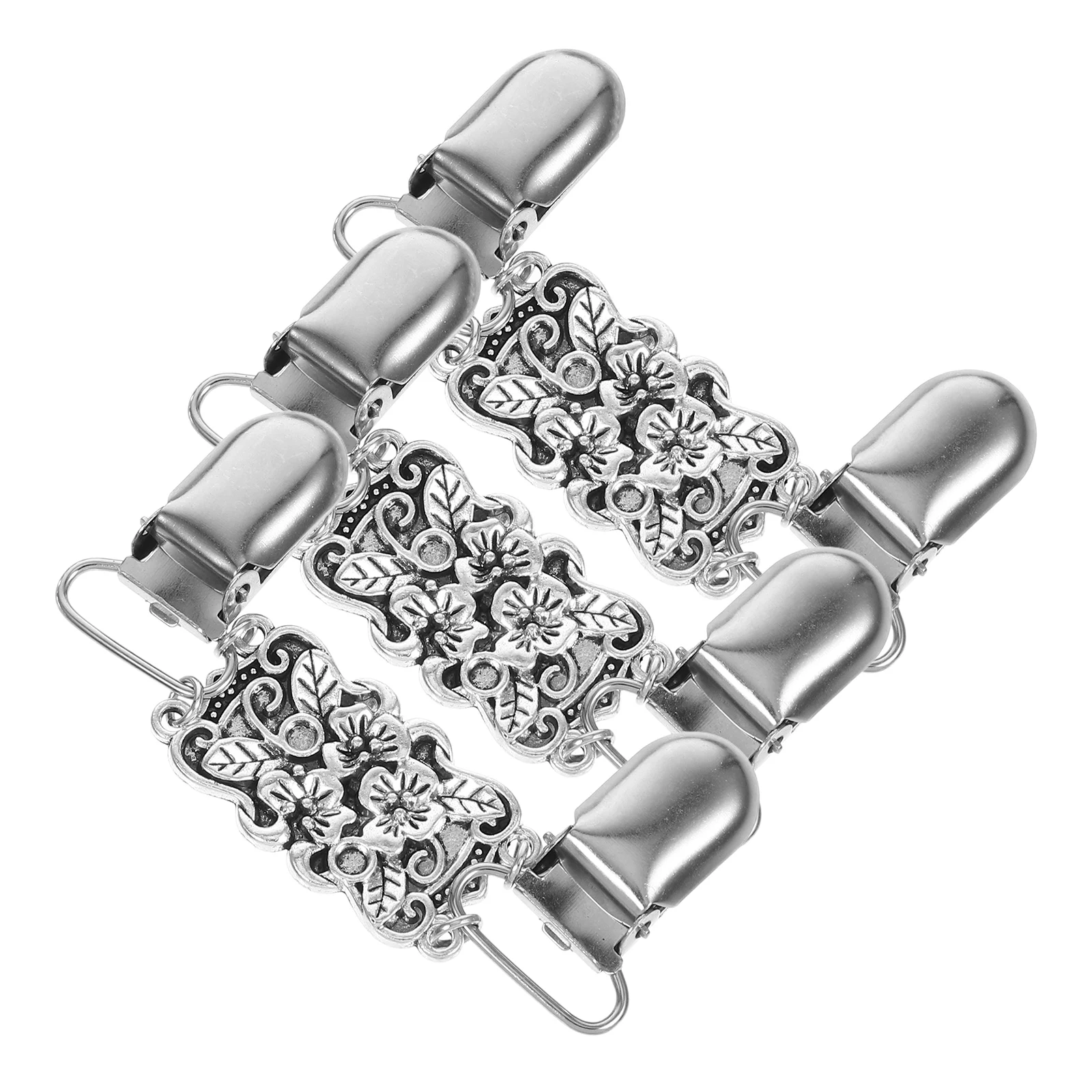 

3pcs Vintage Sweater Clip Fashion Cardigan Button Shawl Brooch Ferroalloy Rustproof Multipurpose Clothes Accessories