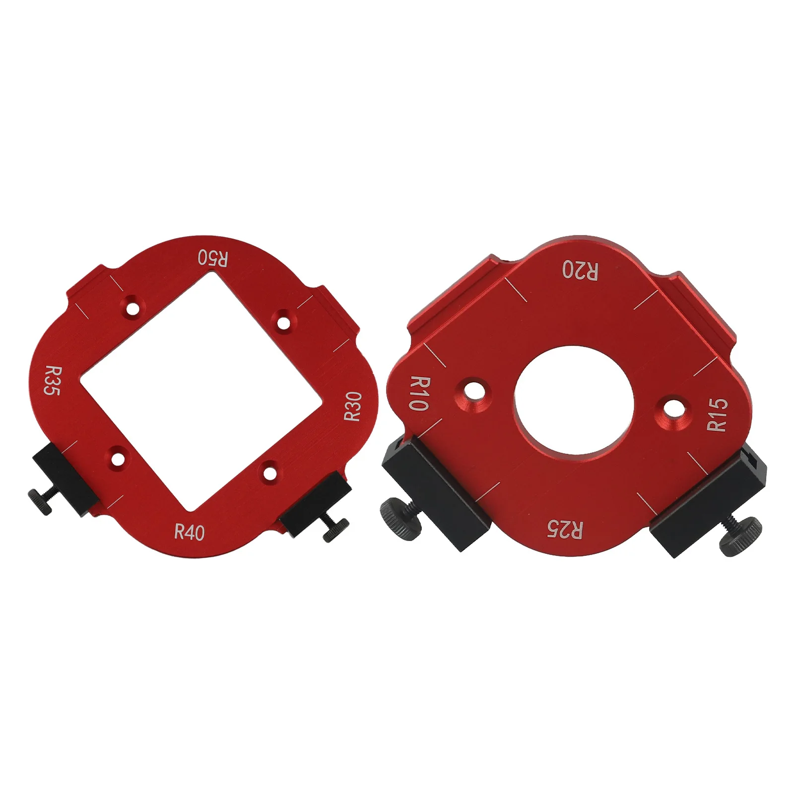 Modelo de roteador de gabarito de raio, guia de roteamento de raio de canto, arco de broca r30 r35, acessórios de ferramenta elétrica manual para casa