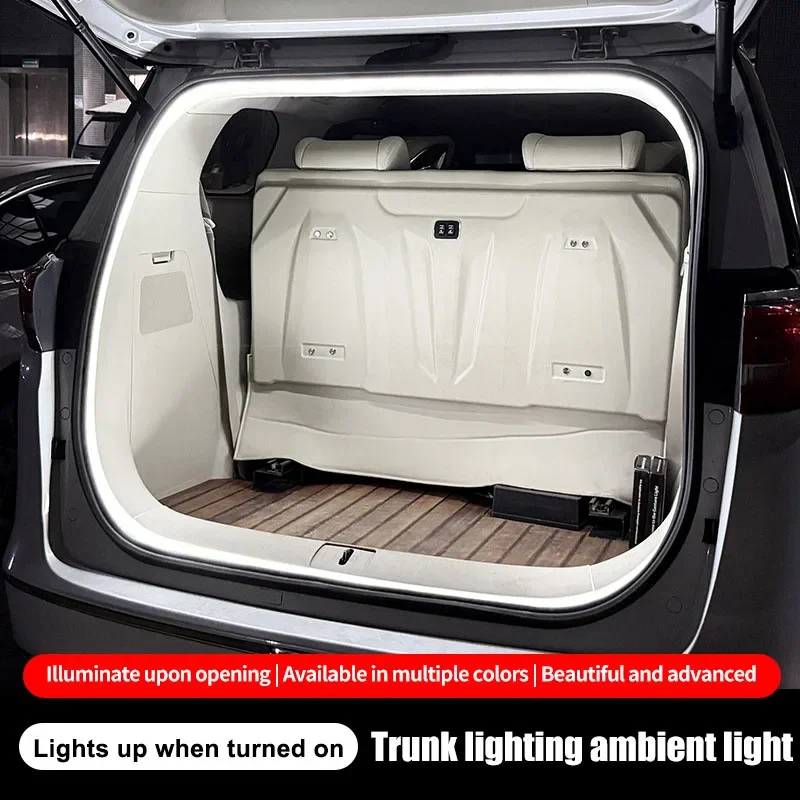 Trunk Ambient Lights Bar Led Light Strip Soft Rubber Interior Waterproof Atmosphere Light Strip Universal Fit for Vehicle Decor