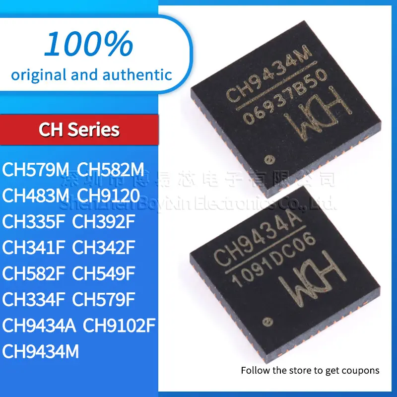 Original genuine CH549F CH579F CH334F CH9102F CH342F CH341F CH335F CH582F CH483M CH582M CH579M CH9434M CH9434A CH9120 CH392F