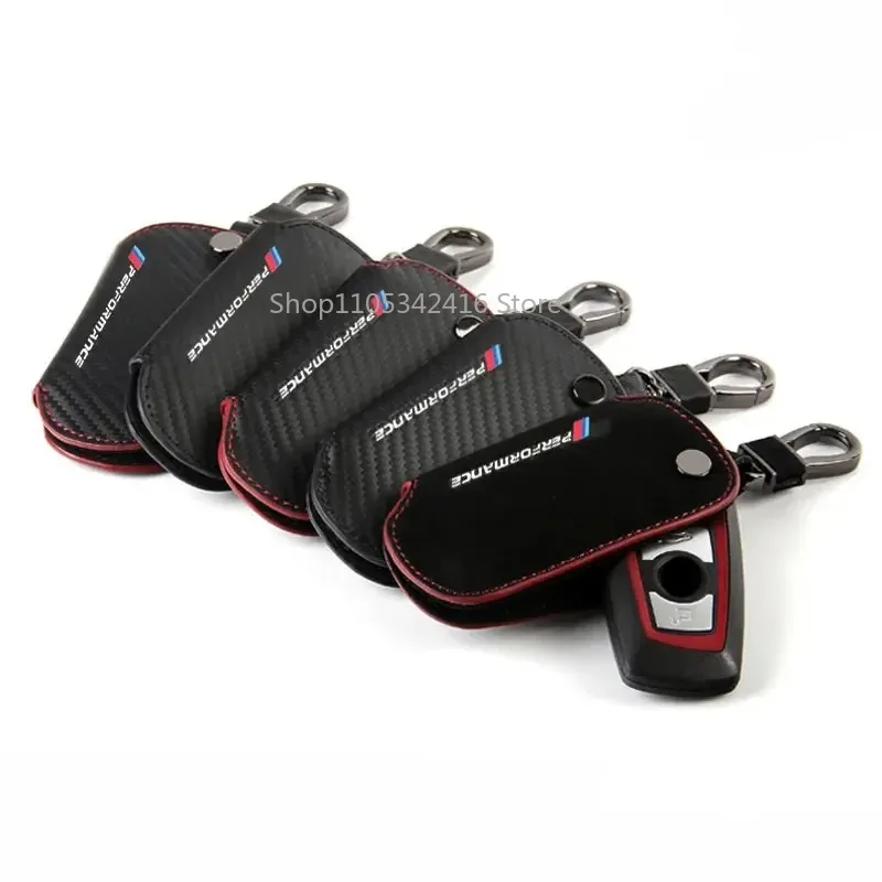 Genuine Leather Car Key Case Cover for BMW 1 2 3 4 5 6 7 Series X1 X3 X4 X5 X6 F30 F10 G30 Anti-Scratch Auto Accessories