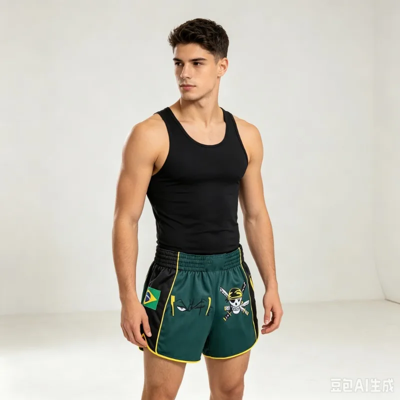 New  Zoro Muay Thai Shorts Men Oversized Breathable Quick Drying MMA Sports Shorts Octagonal Cage Fighting Night Shorts