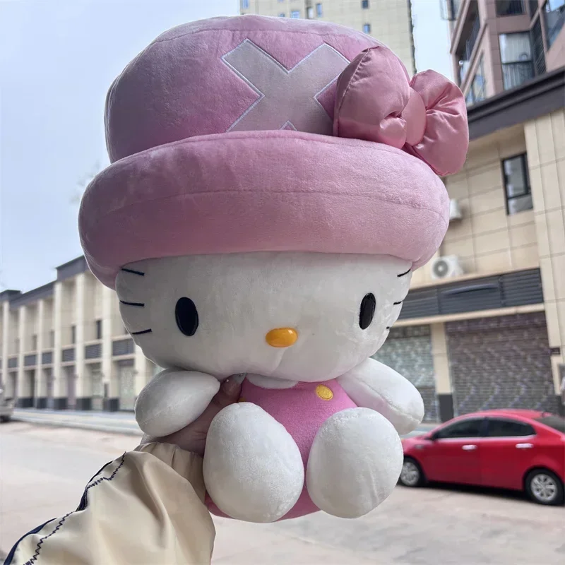 40/45cm Sanrio Hello Kitty Cosplay Chopper Plush Toys Pillow Soft Stuffed Plushies Anime Cartoon Doll Brithday Xmas Gifts Kids