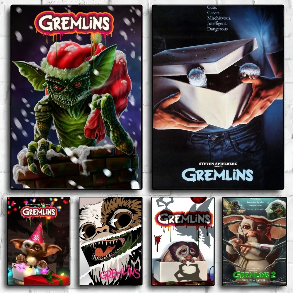 Gremlins Movie  Poster No Framed Poster Kraft Club Bar Paper Vintage Poster Wall Art Painting Bedroom Study Stickers