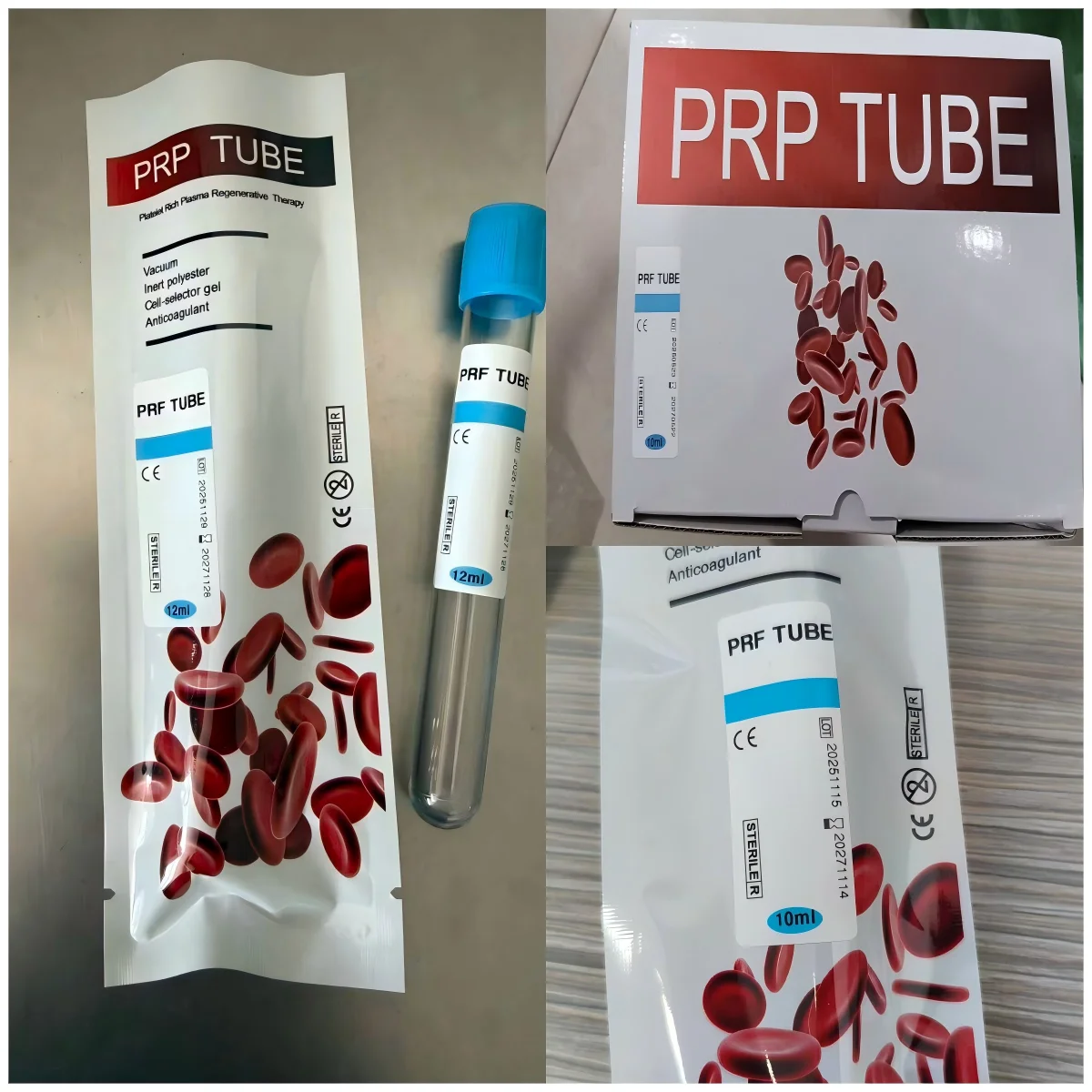 

10ml 12ml 15ml 16 * 100mm Disposable air tube APRF extraction test tube