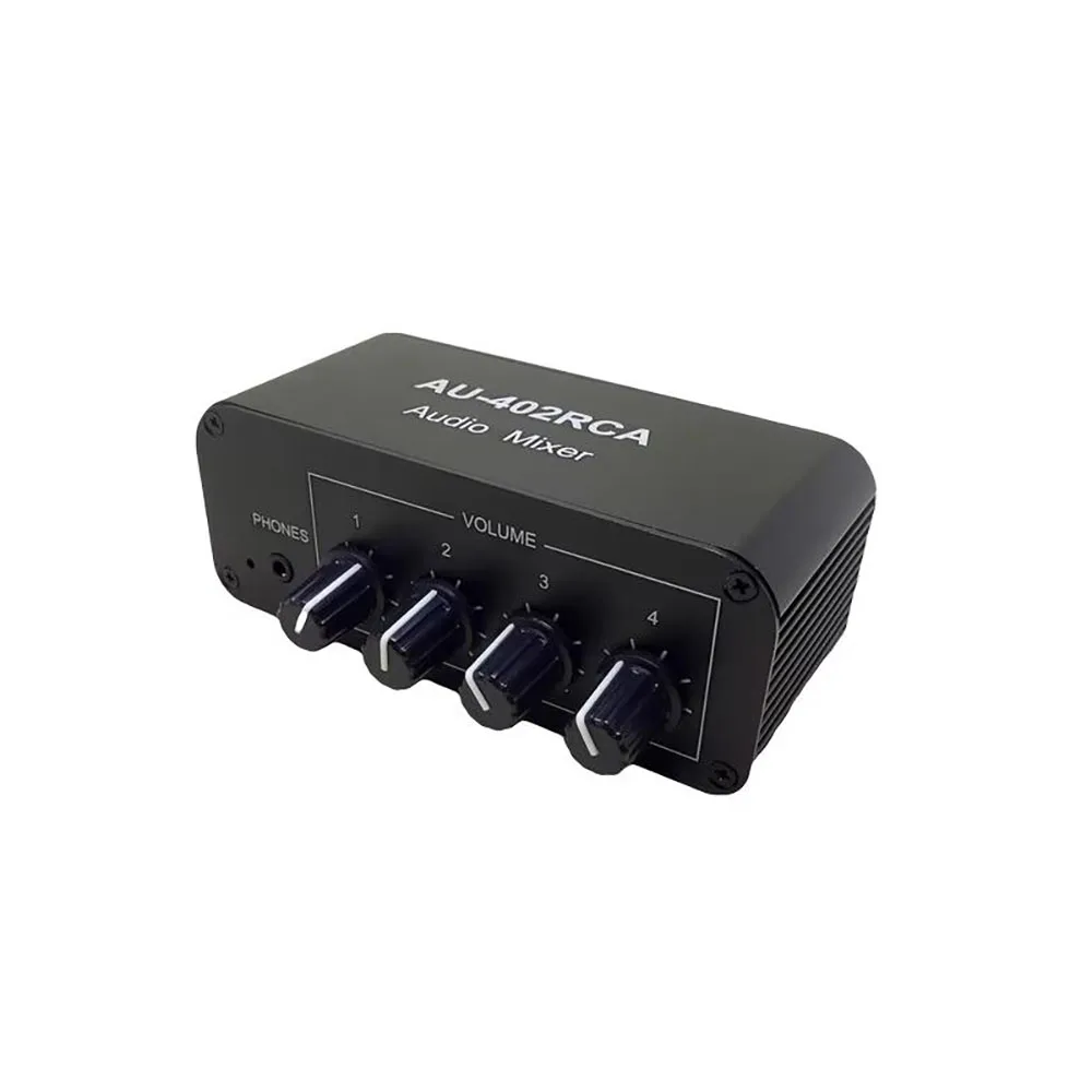 Imagem -04 - Stereo Audio Fonte Switcher Rca Audio Mixer Entrada Saída Volume Control Headphone Amplificador Splitter Faça Você Mesmo Amplificador de Potência