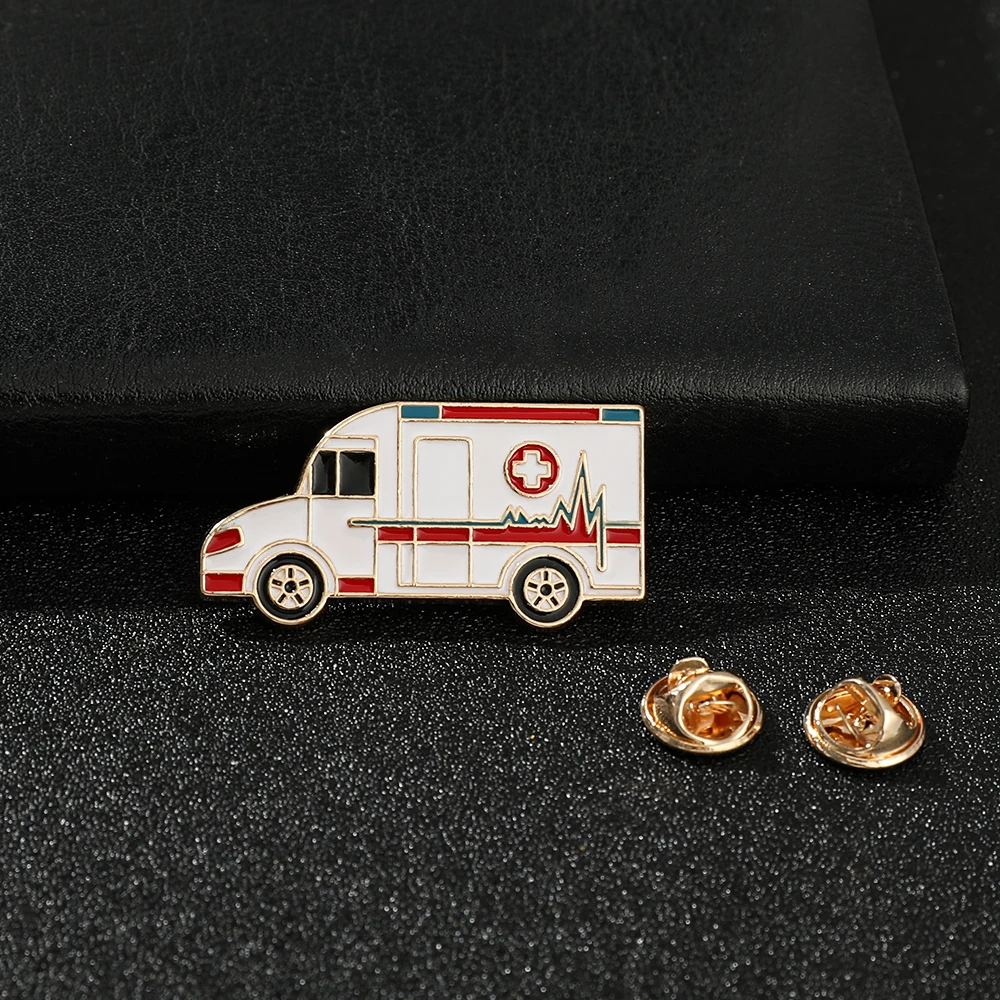 Creative Medical Ambulance Pin Doctor Nurse Accessories Gift for Friends Collection