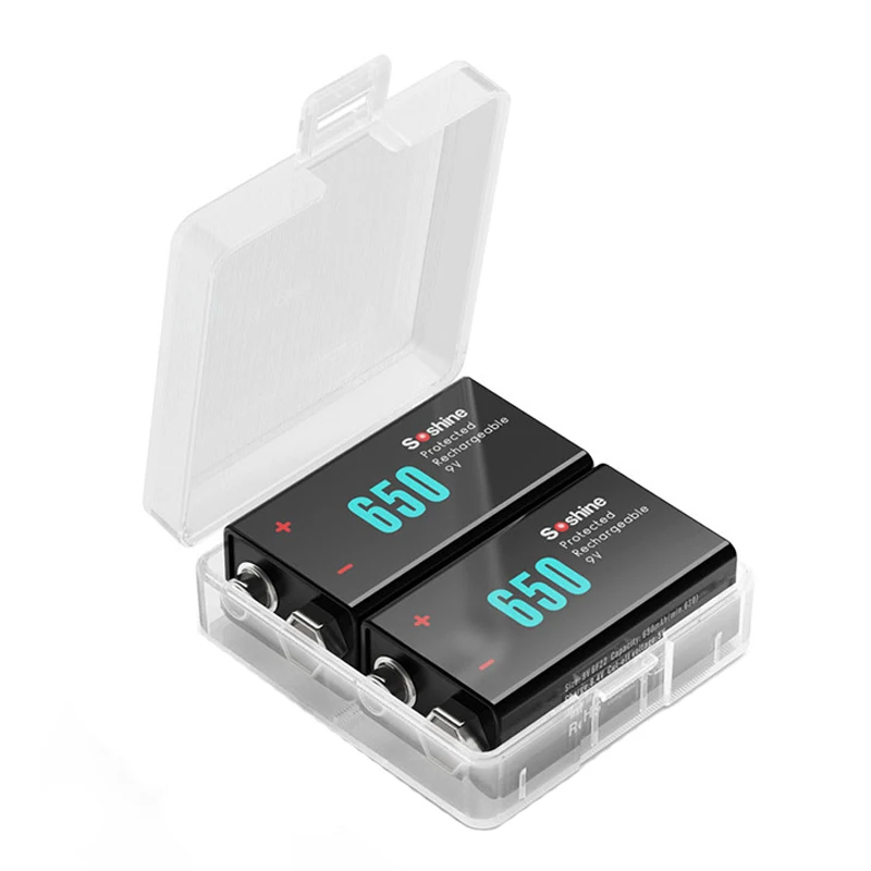 9V Battery 6F22 Transparent Plastic Storage Box Case Holder Cell Container Multimeter Microphone Toy Remote Control Helicopeter
