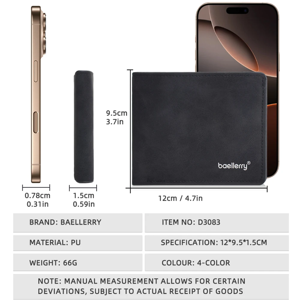 New Short Men's Wallet High Quality Card Clips Simple Frosted Wallet With Multiple Card Slots Casual Wallet For Men