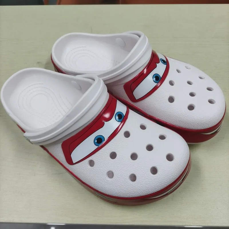 شبشب Mcqueens Pixar كارتوني مقاوم للماء، صنادل رملية خارجية كاجوال قابلة للتنفس عند الكاحل، هدية للبالغين من إيفا