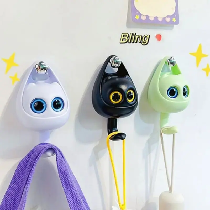 Wink Cat Hooks Fun Winking Cat Hook Punch-Free Heavy Duty Coat Hook Clothing And Hat Debris Storage Hook Non-Trace Hook