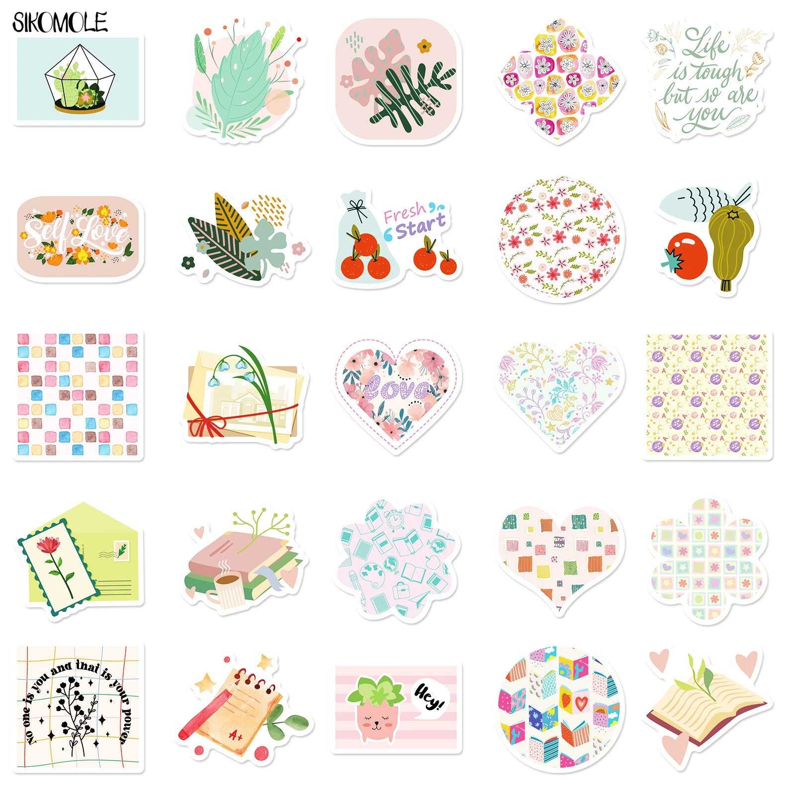 10/30/50 قطعة Kawaii لطيف ملصق Vsco لايف الكتابة على الجدران ملصقات جماليات INS ملصق مائي المحمول الهاتف الأمتعة سجل القصاصات سيارة ملصق
