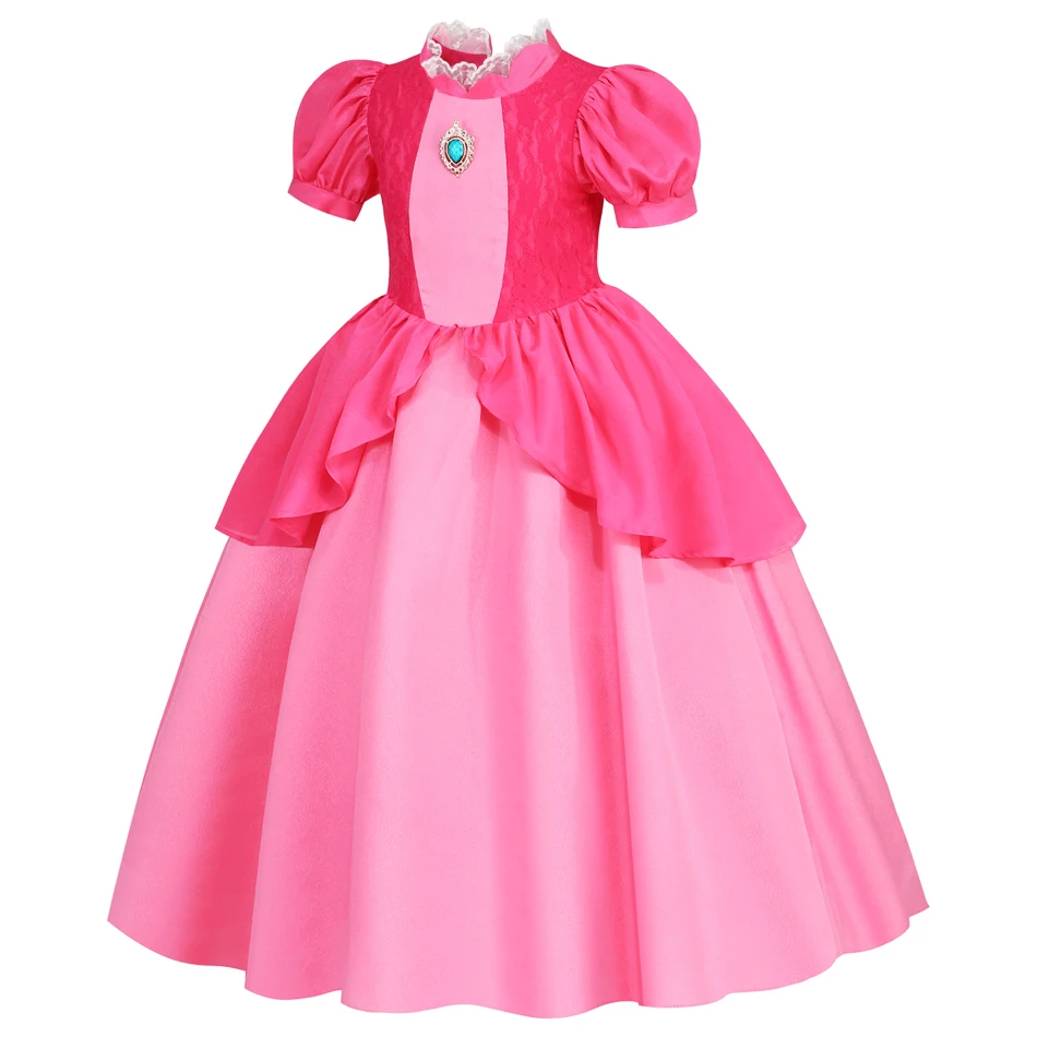 Peach Costume Girl Baby Kids Vestidos Party Dresses Carnival Halloween Costume