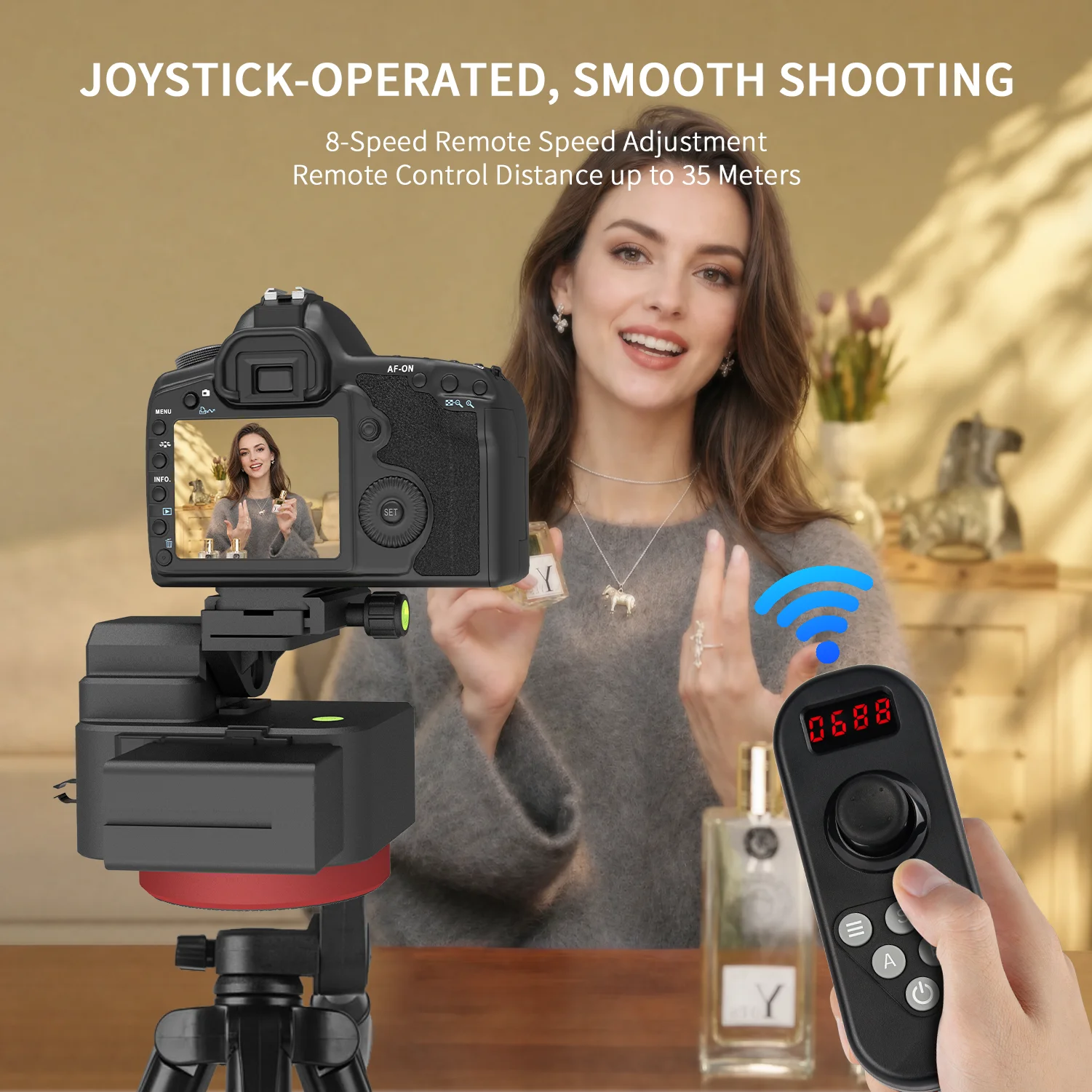 ZIFON PT3000 PT-3000 Remote Electronic Pan Tilt Head Panoramic Motorized Tripod Pan Tilt Head with Speed Adjustment for Cameras