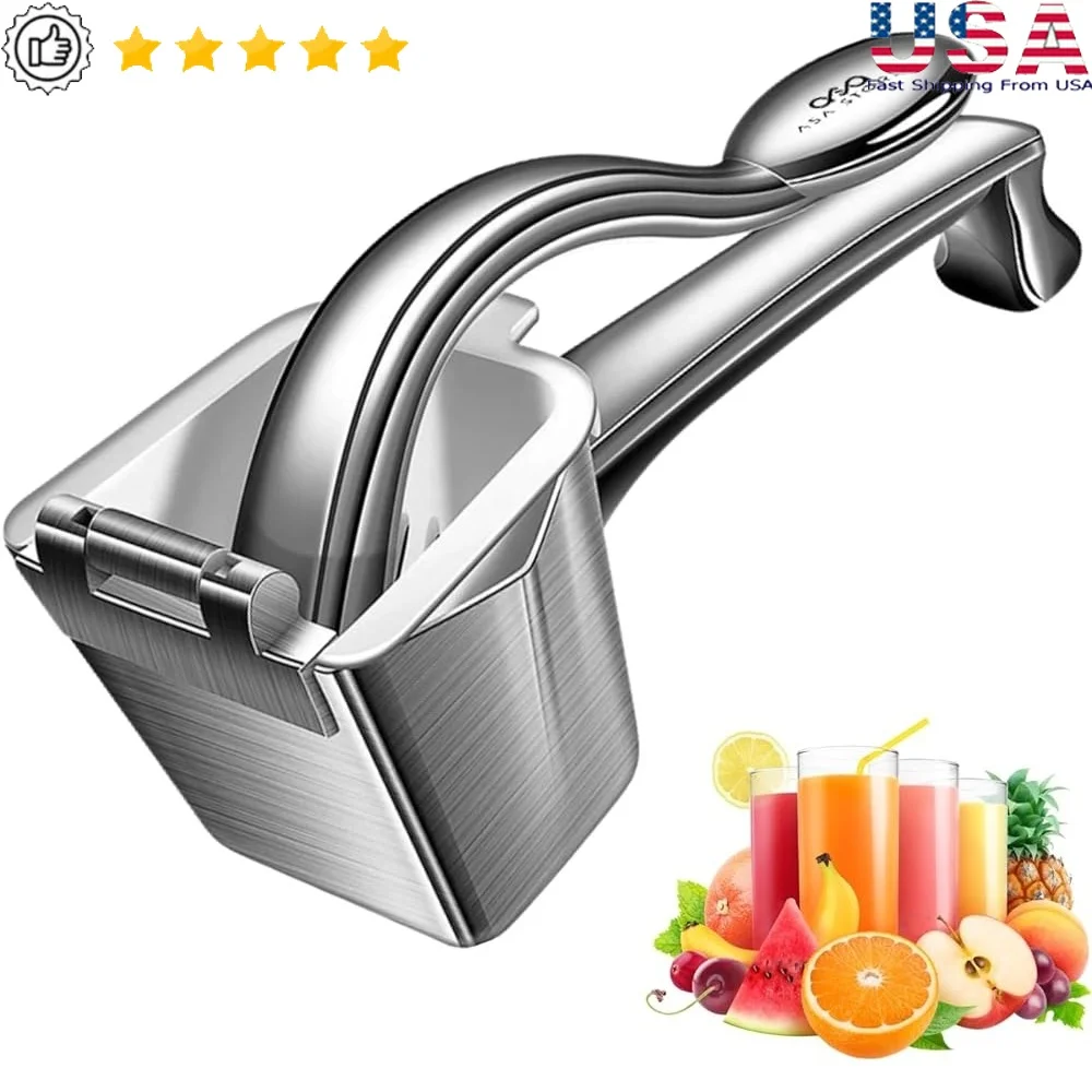 

Heavy Duty Stainless Steel Lemon Squeezer Manual Citrus Juicer Ergonomic Handle Easy Juice Extraction Dishwasher Safe Juicer
