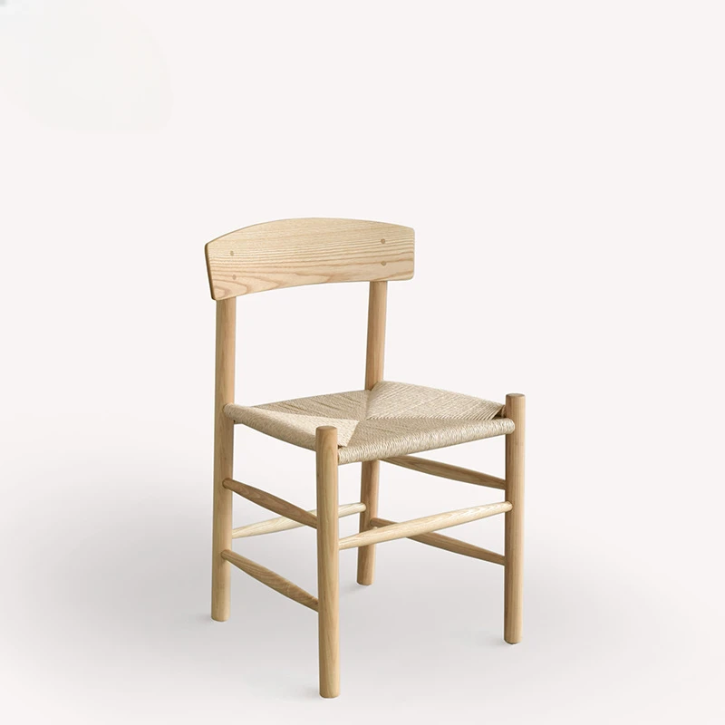 Danish Designer Chair Nordic Solid Wood Simple Backrest Home Dining Chair Solid Wood Furniture