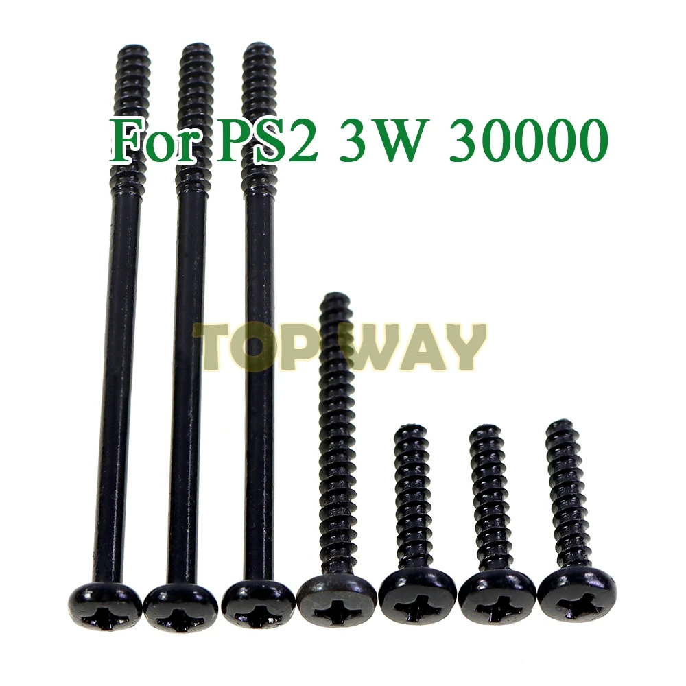 30sets For Sony PS2 30000 Host Controller Silver Metal Head Replacement Screw Set Screws For PS2 3W